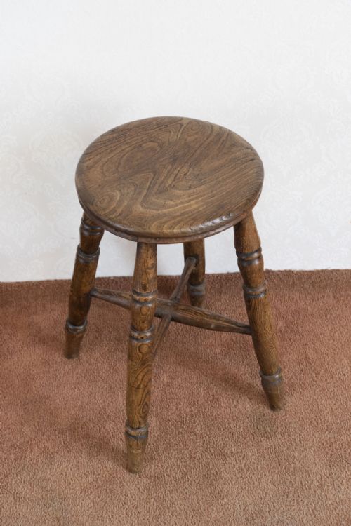 19TH CENTURY STOOL IN ASH - ADDITIONAL PHOTO 1