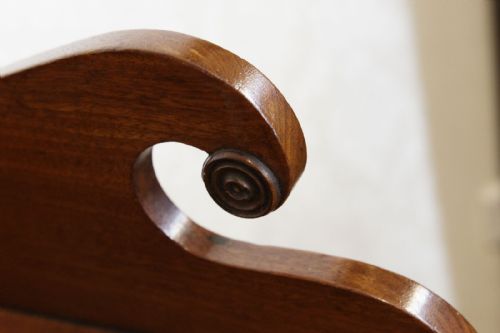 BOWFRONT SIDE TABLE WITH THREE DRAWERS - ADDITIONAL PHOTO 6