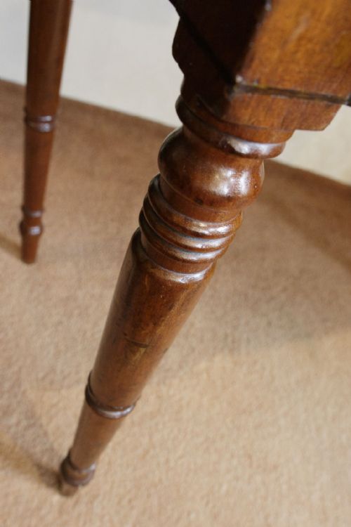 BOWFRONT SIDE TABLE WITH THREE DRAWERS - ADDITIONAL PHOTO 7