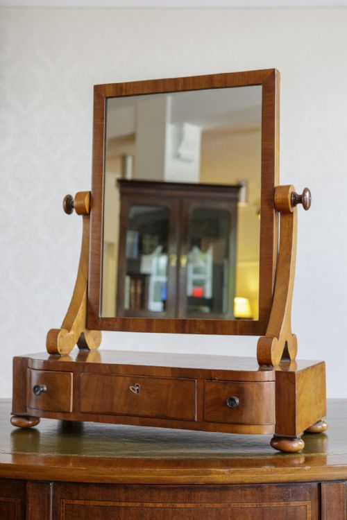 early 19th century mahogany box dressing mirror - CATEGORY: ANTIQUE MIRRORS - DATED 19TH CENTURY