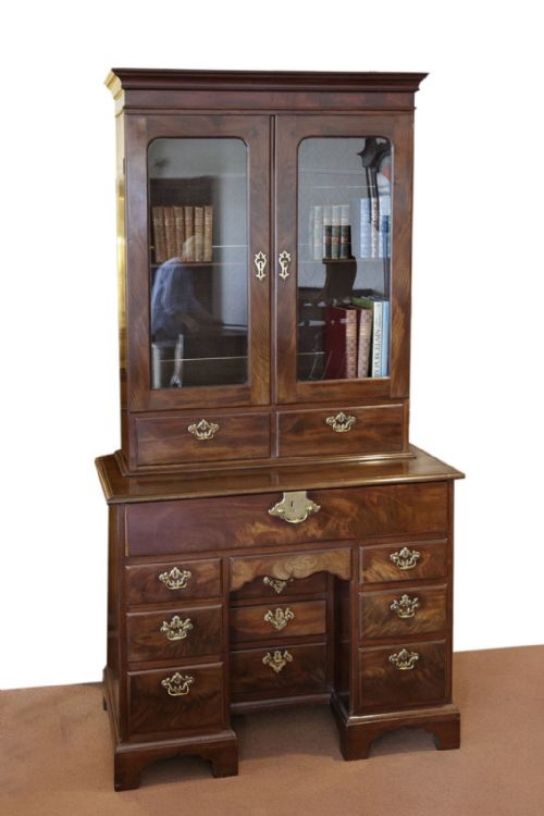 18th century mahogany secretaire bookcase - CATEGORY: ANTIQUE BOOKCASES - DATED 18TH CENTURY