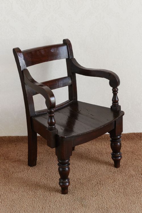 lovely country made childs carver chair - CATEGORY: ANTIQUE CHAIRS - DATED 19TH CENTURY