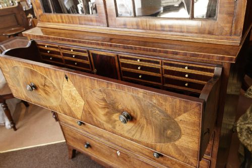 FINE QUALITY INLAID SECRETAIRE BOOKCASE - ADDITIONAL PHOTO 1