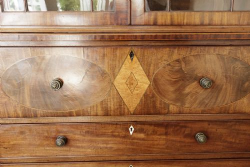 FINE QUALITY INLAID SECRETAIRE BOOKCASE - ADDITIONAL PHOTO 3