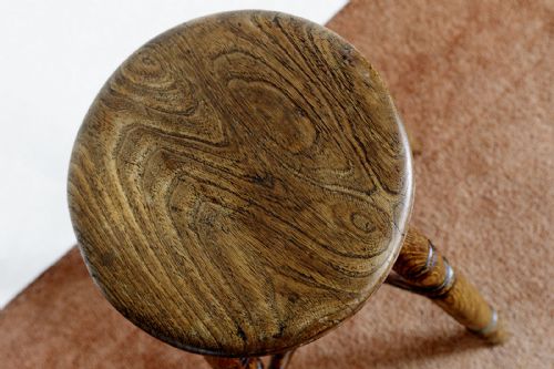 19TH CENTURY ASH STOOL - ADDITIONAL PHOTO 2