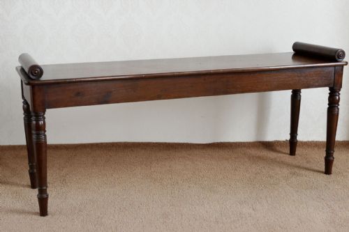 GOOD GEORGE IV MAHOGANY WINDOW SEAT - ADDITIONAL PHOTO 1