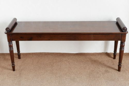 GOOD GEORGE IV MAHOGANY WINDOW SEAT - ADDITIONAL PHOTO 2