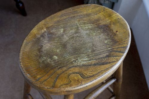 LATE 19TH CENTURY COUNTRY MADE ASH STOOL - ADDITIONAL PHOTO 1