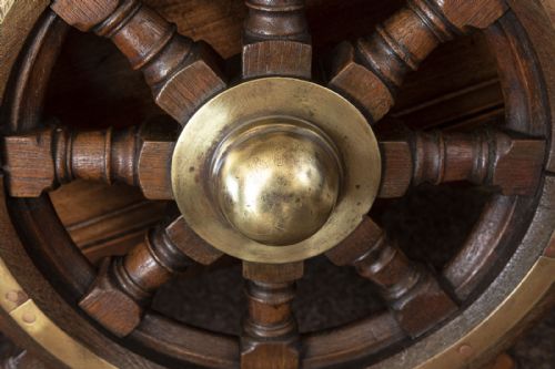 SET OF THREE VINTAGE SHIPS WHEELS - ADDITIONAL PHOTO 2