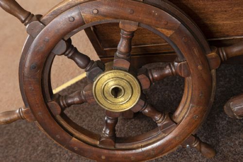 SET OF THREE VINTAGE SHIPS WHEELS - ADDITIONAL PHOTO 4