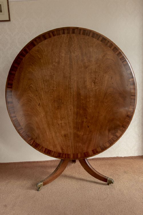 FINE QUALITY REGENCY PERIOD MAHOGANY TILT ACTION DINING TABLE - ADDITIONAL PHOTO 3