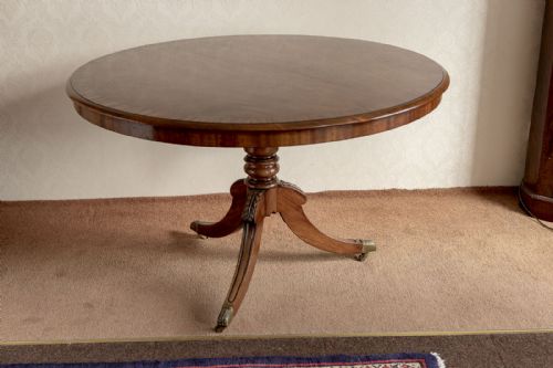 FINE QUALITY REGENCY PERIOD MAHOGANY TILT ACTION DINING TABLE - ADDITIONAL PHOTO 4