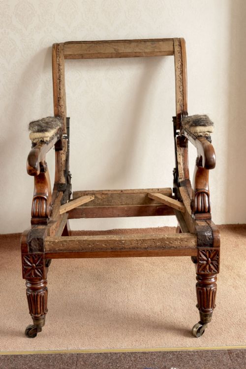 early 19th century reclining armchair in rosewood - CATEGORY: ANTIQUE CHAIRS - DATED 19TH CENTURY