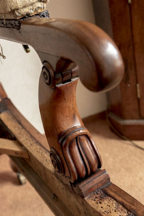 EARLY 19TH CENTURY RECLINING ARMCHAIR IN ROSEWOOD - ADDITIONAL PHOTO 2