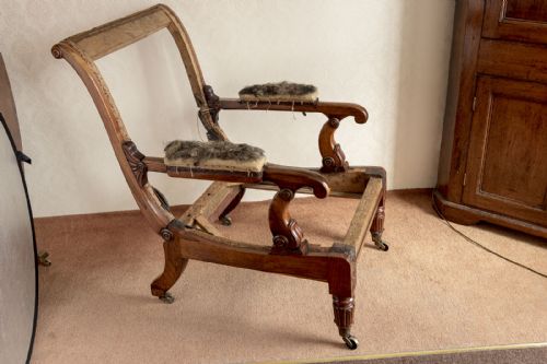 EARLY 19TH CENTURY RECLINING ARMCHAIR IN ROSEWOOD - ADDITIONAL PHOTO 4