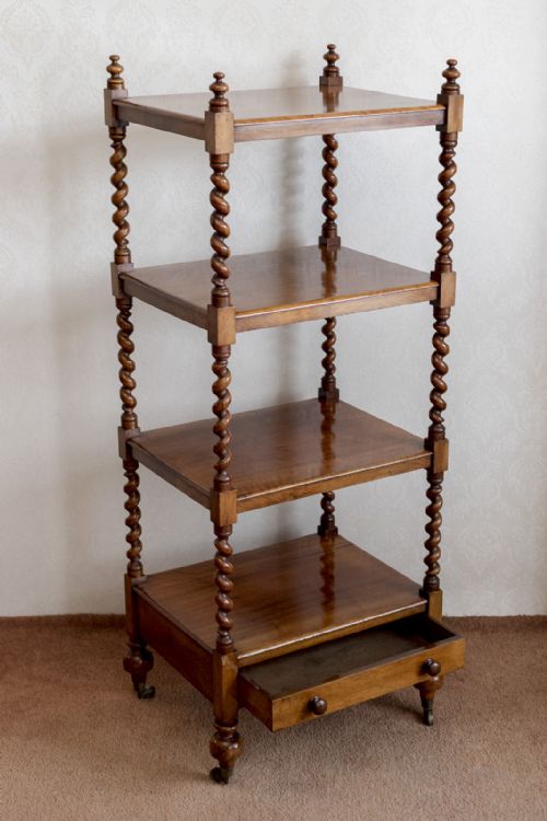 FINE QUALITY 19TH CENTURY FOUR TIER WHATNOT - ADDITIONAL PHOTO 1