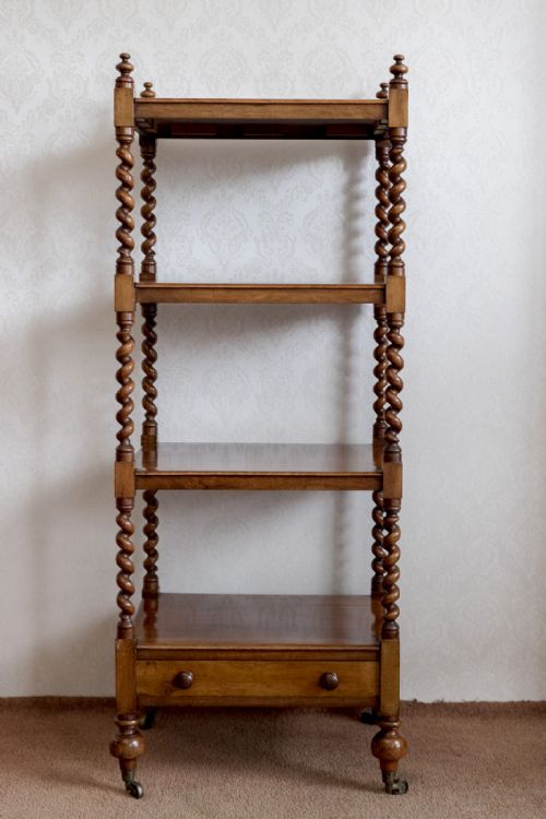 FINE QUALITY 19TH CENTURY FOUR TIER WHATNOT - ADDITIONAL PHOTO 7