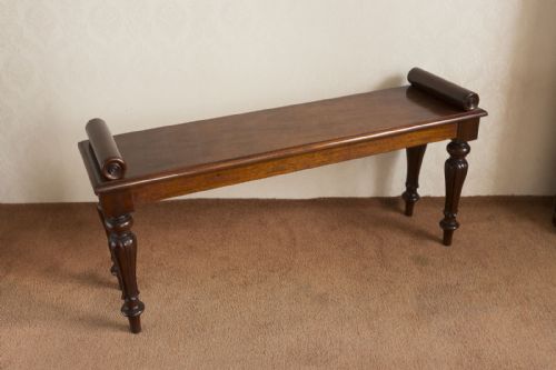 william iv mahogany window seat - CATEGORY: ANTIQUE FURNITURE - DATED 19TH CENTURY