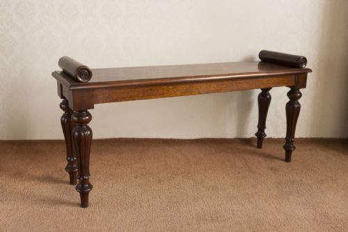WILLIAM IV MAHOGANY WINDOW SEAT - ADDITIONAL PHOTO 1