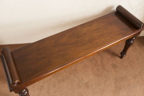 WILLIAM IV MAHOGANY WINDOW SEAT - ADDITIONAL PHOTO 2