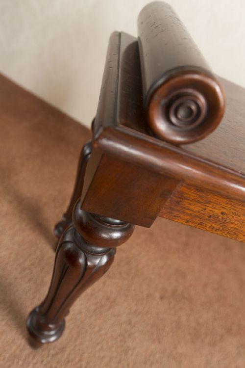 WILLIAM IV MAHOGANY WINDOW SEAT - ADDITIONAL PHOTO 4