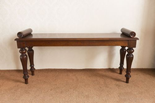 WILLIAM IV MAHOGANY WINDOW SEAT - ADDITIONAL PHOTO 5