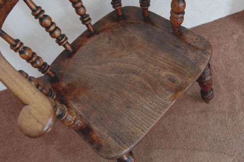 SET OF FOR ANTIQUE SMOKERS BOW CHAIRS IN ASH - ADDITIONAL PHOTO 4