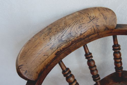 SET OF FOR ANTIQUE SMOKERS BOW CHAIRS IN ASH - ADDITIONAL PHOTO 5