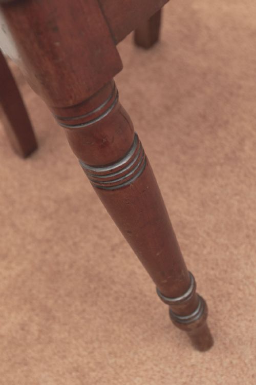 VERY ATTRACTIVE REGENCY PERIOD MAHOGANY HALL CHAIR - ADDITIONAL PHOTO 4