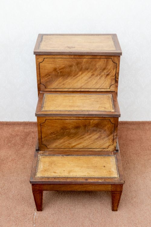 GOOD SET OF EARLY 19TH CENTURY MAHOGANY LIBRARY STEPS - ADDITIONAL PHOTO 3