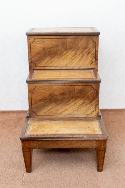 GOOD SET OF EARLY 19TH CENTURY MAHOGANY LIBRARY STEPS - ADDITIONAL PHOTO 6