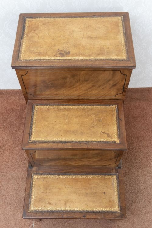 GOOD SET OF EARLY 19TH CENTURY MAHOGANY LIBRARY STEPS - ADDITIONAL PHOTO 7