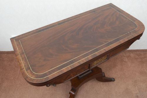 REGENCY PERIOD FOLDOVER CARD TABLE - ADDITIONAL PHOTO 6