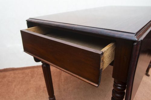 GEORGIAN MAHOGANY DROP LEAF TABLE - ADDITIONAL PHOTO 5