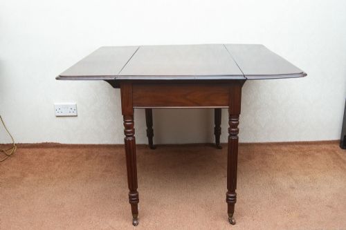 GEORGIAN MAHOGANY DROP LEAF TABLE - ADDITIONAL PHOTO 6