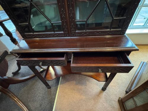 MAHOGANY CHIPPENDALE STYLE SIDE CABINET - ADDITIONAL PHOTO 1