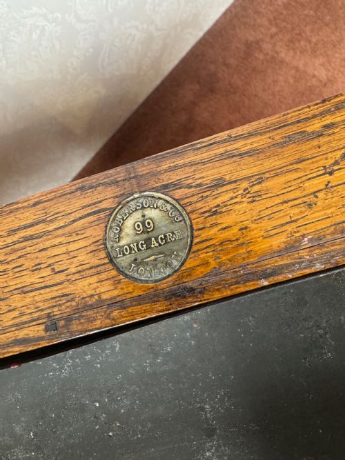 OAK ANTIQUE ARTIST MATERIALS TABLE - ADDITIONAL PHOTO 7
