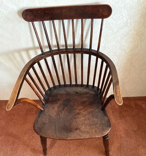 18TH CENTURY COMB BACK CHAIR IN ASH - ADDITIONAL PHOTO 1