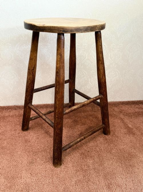 COUNTRY MADE VINTAGE ASH STOOL - ADDITIONAL PHOTO 3