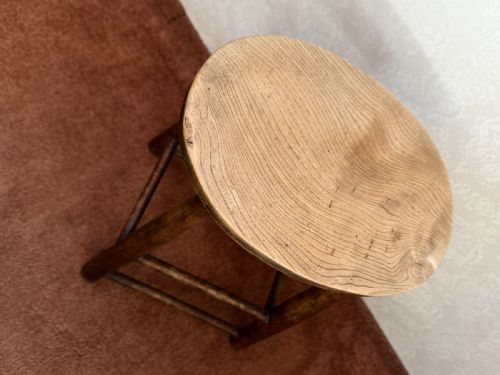 COUNTRY MADE VINTAGE ASH STOOL - ADDITIONAL PHOTO 4