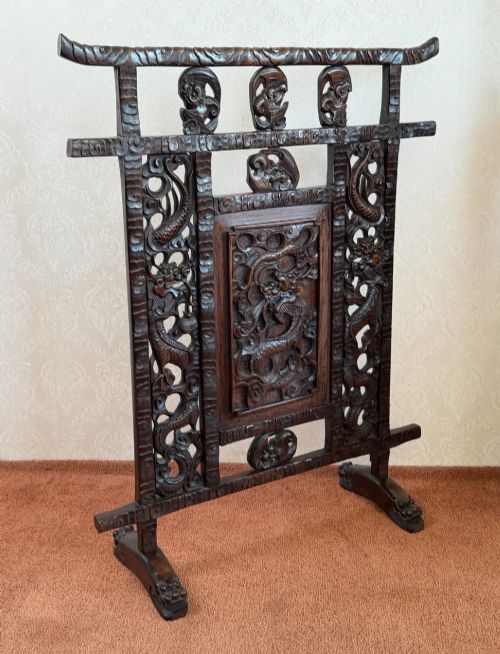 19TH CENTURY CHINESE HARDWOOD SCREEN - ADDITIONAL PHOTO 2