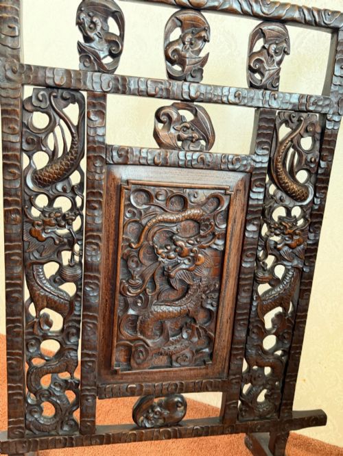 19TH CENTURY CHINESE HARDWOOD SCREEN - ADDITIONAL PHOTO 3
