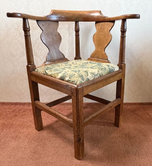 18th Century Corner Chair. Unrestored.
