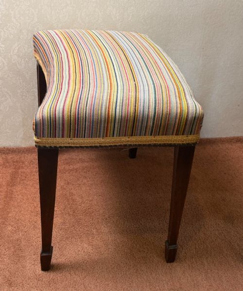 	Late 18th Century Mahogany Stool with Square Tapering Legs