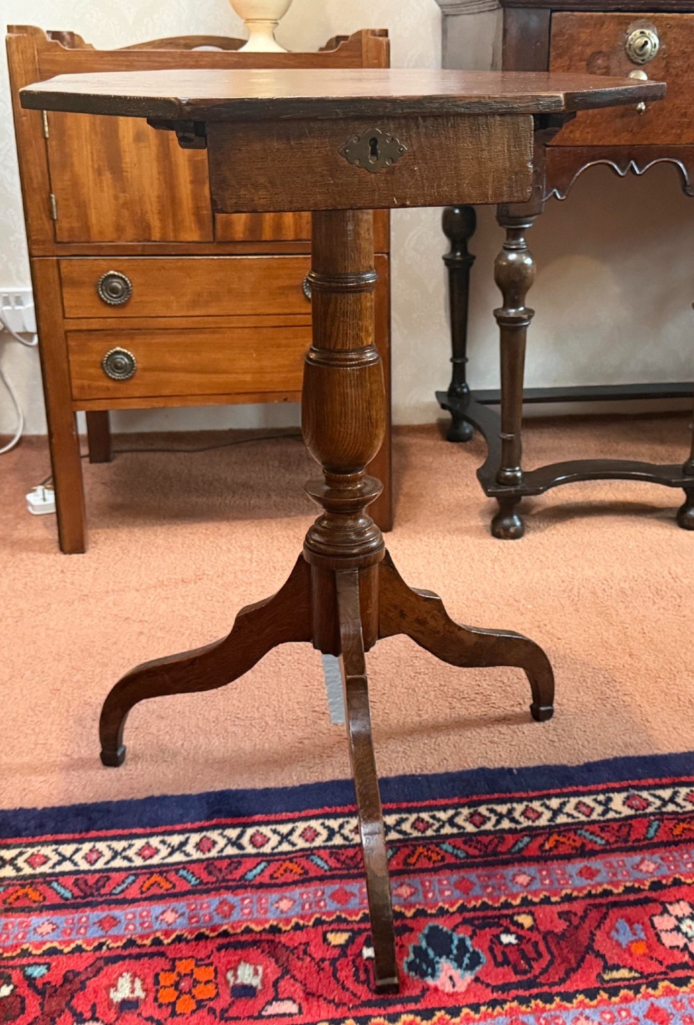 Oak tripod table