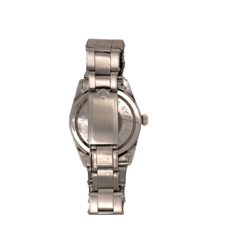 fig 1. A stainless steel Tudor Oyster Prince automatic wristwatch featuring a silver dial and metal bracelet.
