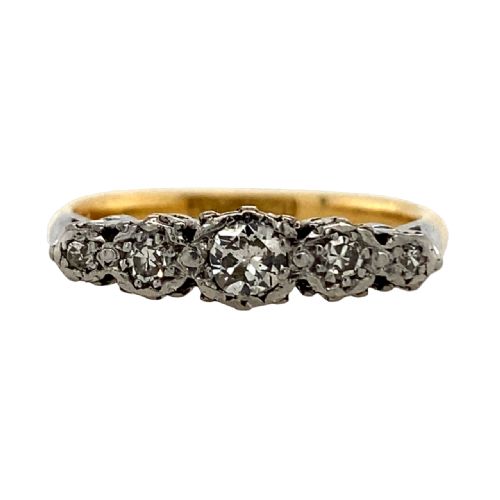 18ct Gold/Platinum 0.25ct Diamond Ring