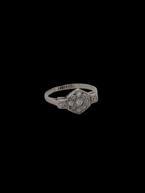 Art Deco 18ct Gold/Platinum Diamond Ring