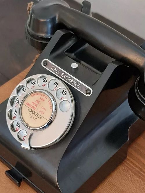 Antique 1940 Art Deco Bakelite Telephone