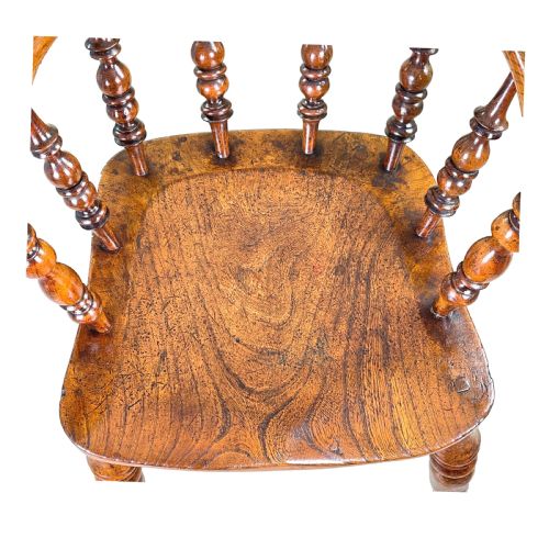 RARE 19TH CENTURY TAVERN OR CLERKS CHAIR - ADDITIONAL PHOTO 4